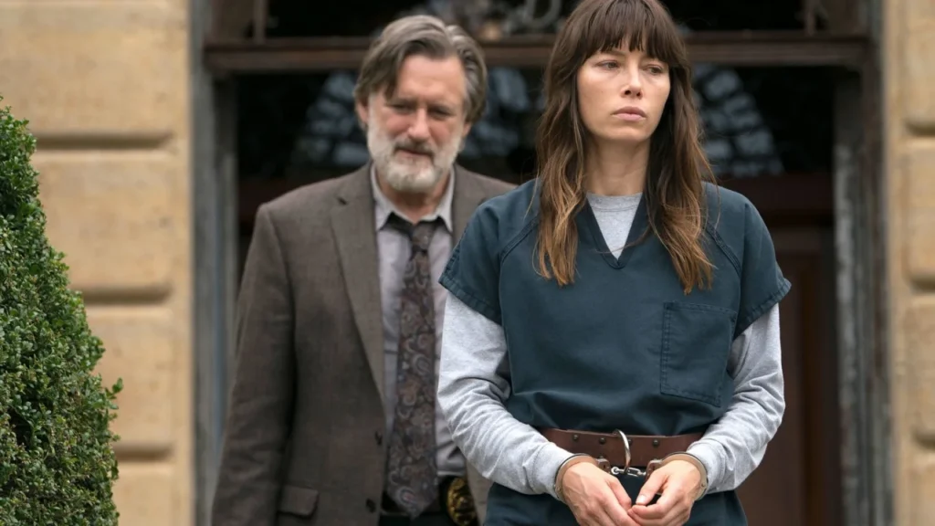 Zatknutá Jessica Biel v seriáli The Sinner.