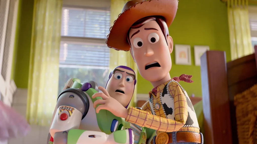 Woody a Buzz Rakeťák vo filme Toy Story 5